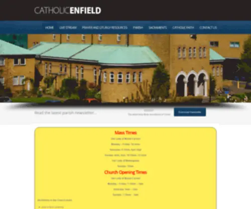 Catholicenfield.org(Our Lady of Mount Carmel & St George) Screenshot