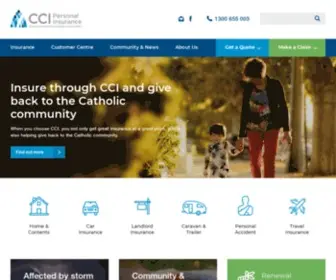 Catholicinsurance.org.au(CCI Personal Insurance) Screenshot