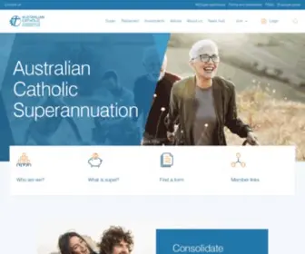 Catholicsuper.com.au(Australian Catholic Superannuation) Screenshot