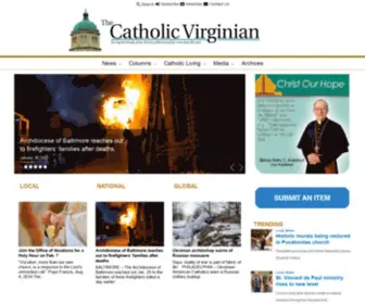 CatholicVirginian.org(Biweekly Newspaper for the Diocese of Richmond) Screenshot