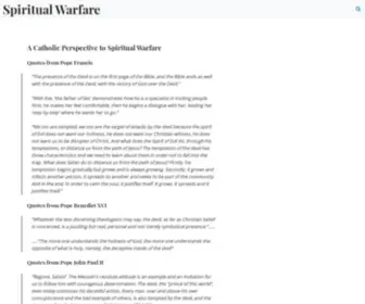 Catholicwarfare.com(Spiritual Warfare) Screenshot