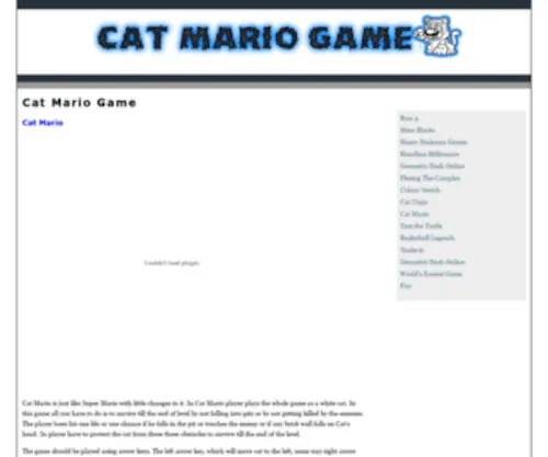 Catmariogame.com(Cat Mario) Screenshot