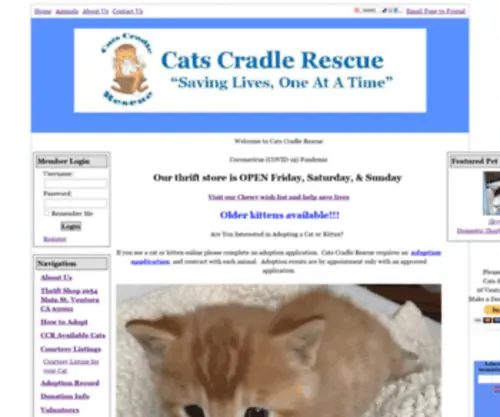 Catscradlerescue.org(Cats Cradle Rescue) Screenshot