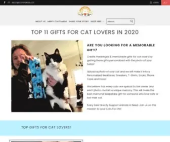 Catsforlife.co(10 Personalized Gifts For Cat Lovers) Screenshot