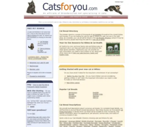 Catsforyou.com(Catsforyou) Screenshot