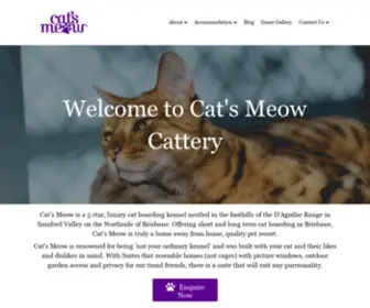 Catsmeow.com.au(Brisbane's BEST holiday for your cats) Screenshot