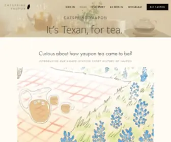 Catspringtea.com(CatSpring Yaupon) Screenshot