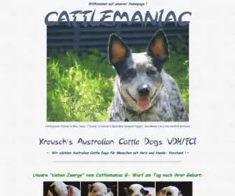 Cattlemaniac.de(Cattlemaniac Welpen Australian Cattle Dog Puppies Informationen cattledog blue red queensland heeler welpen acd buch deutschsprachig) Screenshot