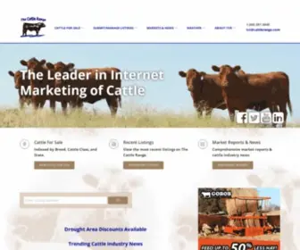 Cattlerange.com(Cattle For Sale on The Cattle Range) Screenshot