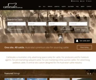Cattlesales.com.au(Australia's Premium site for advertising cattle) Screenshot