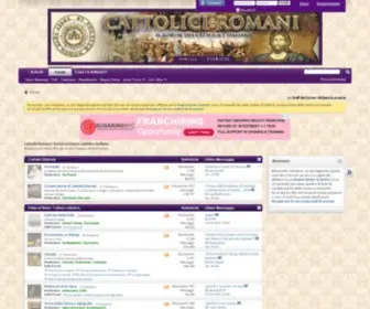 Cattoliciromani.com(Forum di discussione riguardo diversi argomenti di cultura generale cattolica) Screenshot