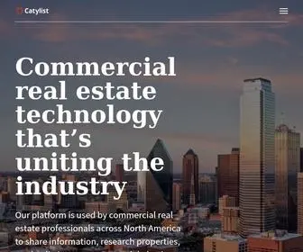 Catylist.com(Commercial Real Estate Technology) Screenshot