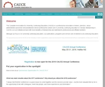 Cauce-Aepuc.ca(Canadian Association for University Continuing Education) Screenshot