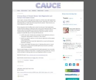 Cauce.org(The internet's oldest & largest email and end) Screenshot
