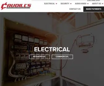 Caudills.com(Caudill's-Electrical, Security, Audio/Video, & Automation Solutions) Screenshot