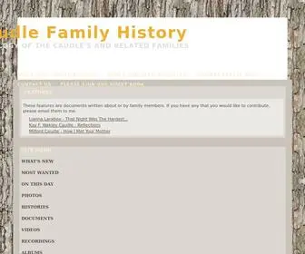 Caudlefamily.com(Our Family History) Screenshot