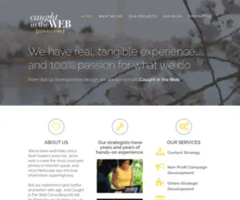 Caughtinthewebdigitalconsulting.com(From dial up to responsive design) Screenshot
