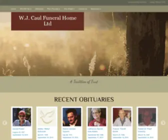 Cauls.ca(Caul's funeral home) Screenshot