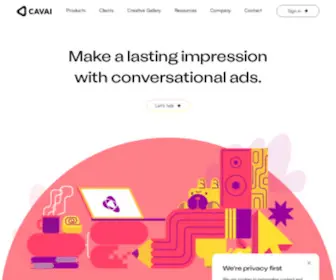 Cav.ai(Cavai delivers conversational experiences that engage and convert. The Cavai platform) Screenshot