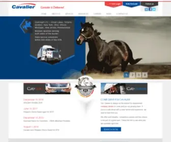 Cavalier.ca(LTL trucking company Canada) Screenshot