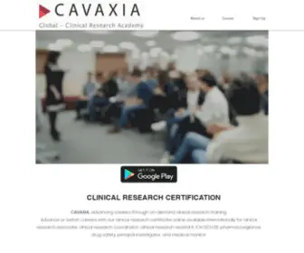 Cavaxia.com(Clincal Research Training) Screenshot