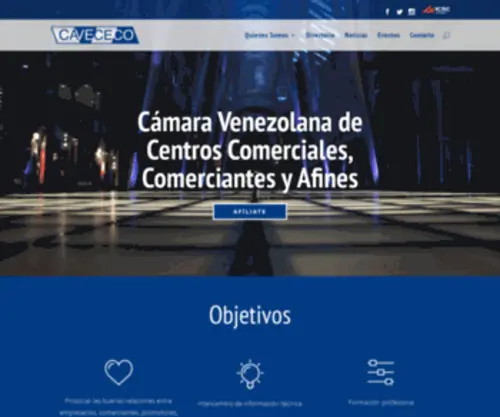 Cavececo.org(Cámara Venezolana de Centros Comerciales) Screenshot