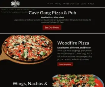 Cavegangpizza.com(Cave Gang Pizza & Pub) Screenshot