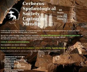 Caveinfo.org.uk(Cerberus Spelaeological Society) Screenshot