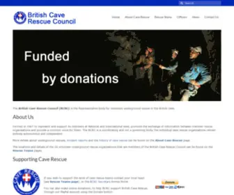 Caverescue.org.uk(British Cave Rescue Council) Screenshot