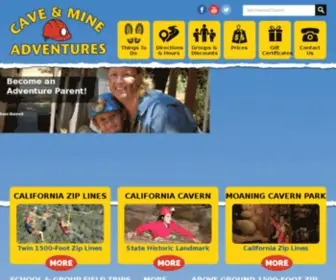 Caverntours.com(Cave and Mine Adventures and the California Zip Lines at Moaning Cavern Park) Screenshot