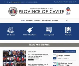 Cavite.gov.ph(The Official Website of Cavite) Screenshot