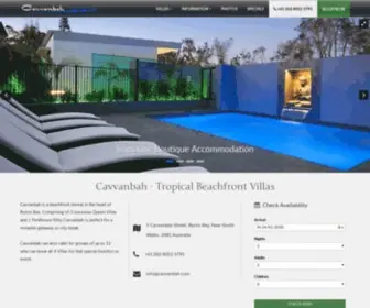 Cavvanbah.com(Byron Bay Accommodation) Screenshot