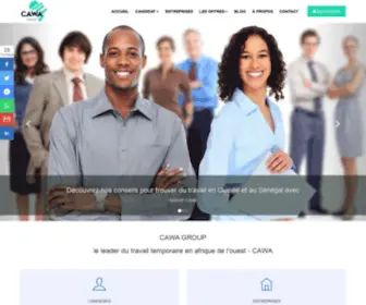 Cawagroup.com(Leader du Travail temporaire en Afrique de l’Ouest) Screenshot