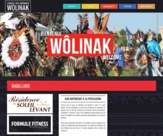Cawolinak.com(Conseil des Abénakis de Wôlinak) Screenshot