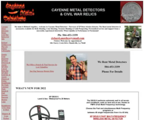 Cayennedetectors.com(Cayenne Metal Detectors) Screenshot