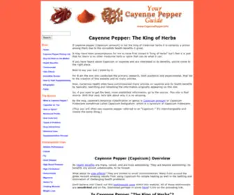 Cayennepepper.info(Your Cayenne Pepper Guide) Screenshot