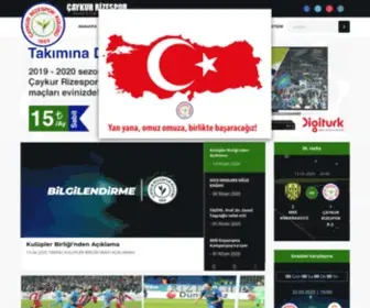 Caykurrizespor.org.tr(Çaykur Rizespor Kulübü Resmi Web Sitesi) Screenshot