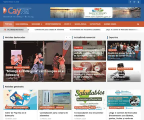Caynet.com.ar(Portal de noticias de San Cayetano y Actualidad) Screenshot