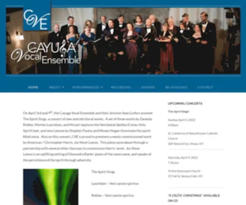 Cayuga-Vocal.org(The Cayuga Vocal Ensemble) Screenshot