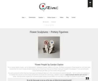 Cazamic.com(Ceramic Flower Sculptures) Screenshot