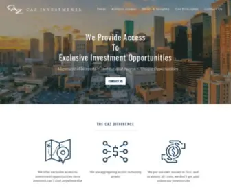 Cazinvestments.com(CAZ) Screenshot