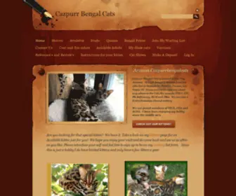 Cazpurrbengalcats.com(Cazpurrbengalcats of Arizona) Screenshot