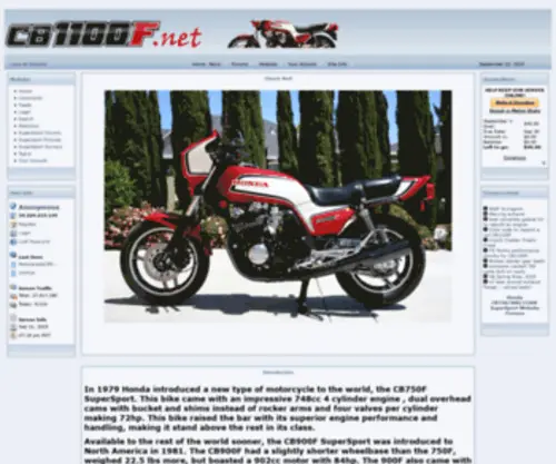 CB1100F.net(Dedicated to Honda SuperSport lovers past present and future) Screenshot
