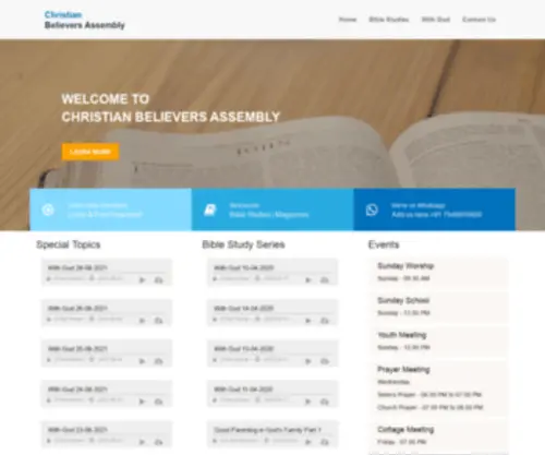Cbanagercoil.com(Christian Believers Assembly) Screenshot