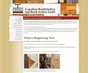 Cbbag.ca(Canadian Bookbinders and Book Artists Guild) Screenshot