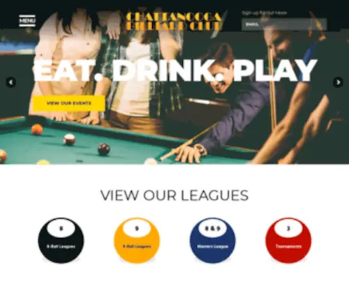 CBcburns.com(Chattanooga Billiard Club) Screenshot