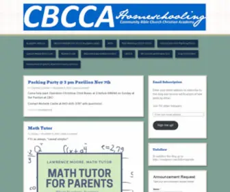 CBccahomeschooling.com(CBCCA and CBC Co) Screenshot