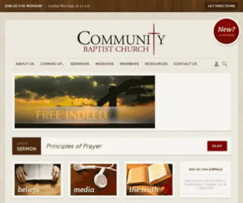 CBCDavison.org(Community Baptist Church) Screenshot