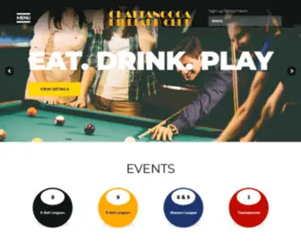 Cbceast.com(Chattanooga Billiard Club) Screenshot