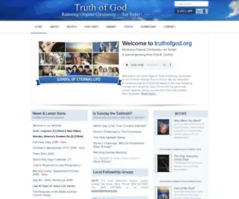 CBCG.org(The Christian Biblical Church of God Web site) Screenshot